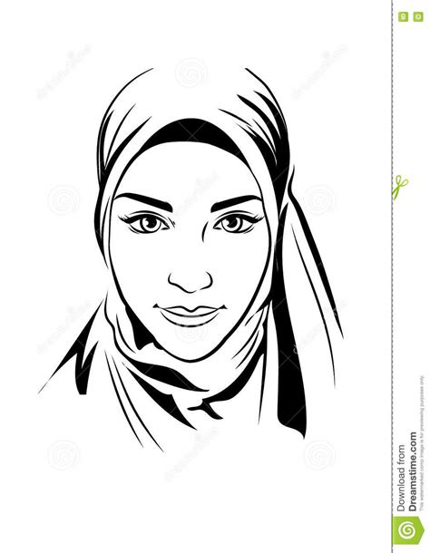 Muslim Girl In Hijab Vector Illustration Cartoon Vector