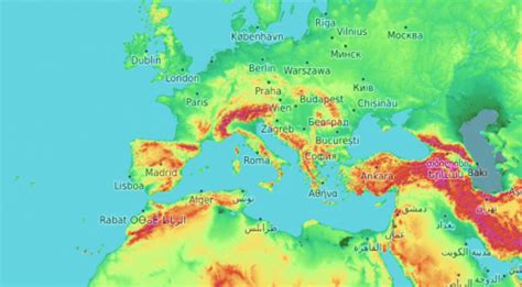 Välj bland karta europa bildbanksillustrationer från istock. Topografisk karta online med höjder och lutningar | Anna ...