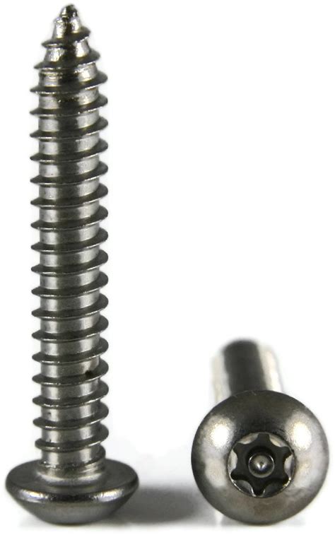 Torx W Pin Tamper Proof Security Button Head Sheet Metal Screws Stainless Steel T