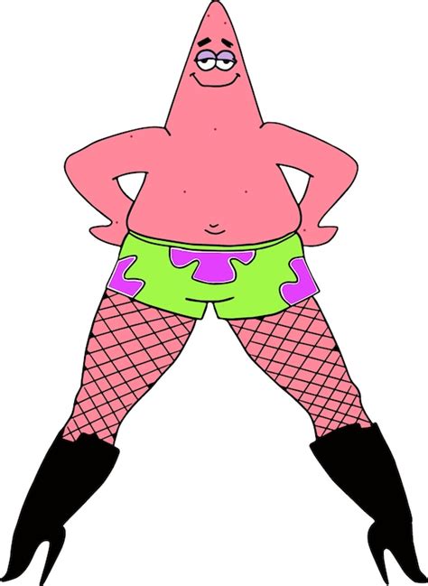 Patrick In Fishnet Stockings Sponge Bob Cartoon Meme Etsy