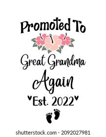 Promoted Great Grandma Again Est Stock Illustration Shutterstock