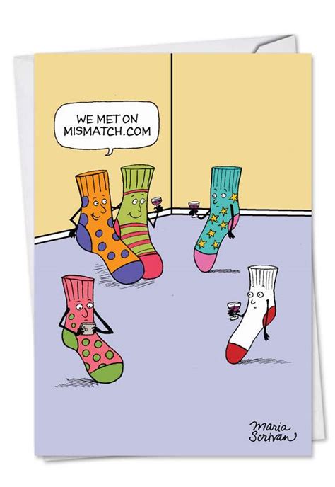 Mismatched Socks Romantic Funny Valentines Day Card