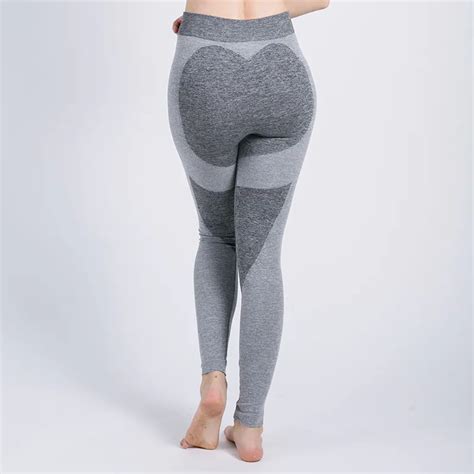 new sexy high waist stretched sports pants gym clothes spandex running tights women sports
