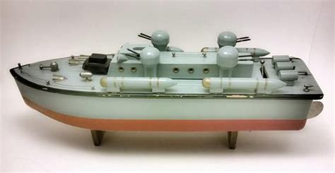Vintage 1940s Ito Japanese Torpedo Patrol Boat Wooden Toy Pond Etsy