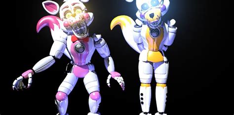 Funtime Foxy And Lolbit By Shackh Fnaf Drawings Anime Fnaf Funtime Foxy