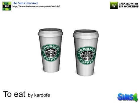 Kardofeto Eat 1starbucks Coffee Cups The Sims 4 Download