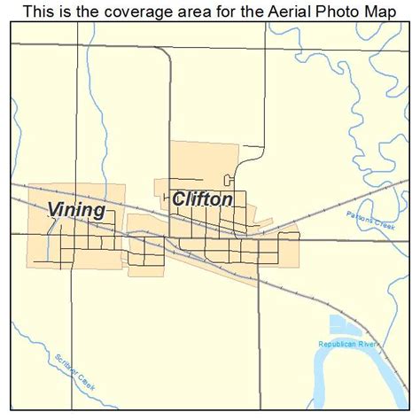 Aerial Photography Map Of Clifton Ks Kansas