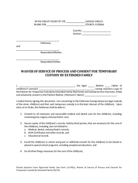 Temporary Guardianship Form Florida Fill Out And Sign Online Dochub
