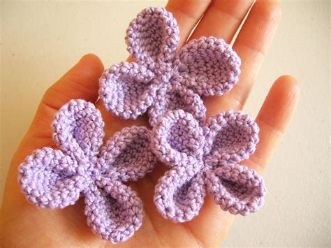 Crochet Four Petal Flower Flor De Cuatro Pétalos A Ganchillo