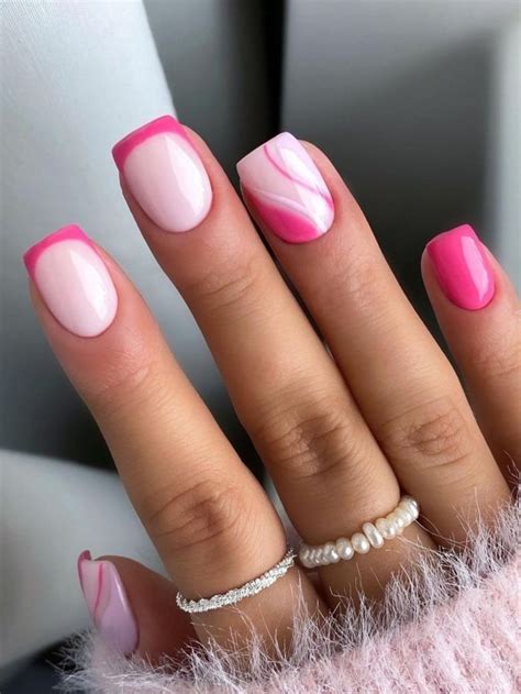 Pink French Tip Nails 45 Stylish Designs And Ideas Pink Tip Nails
