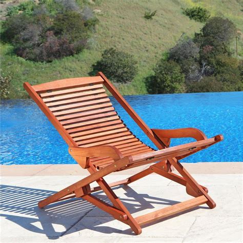 Patioliving offers outdoor patio lounge chairs in a variety of different styles from casual to modern. Vifah Roch Eucalyptus Folding Patio Lounge Chair-A3458.157 ...