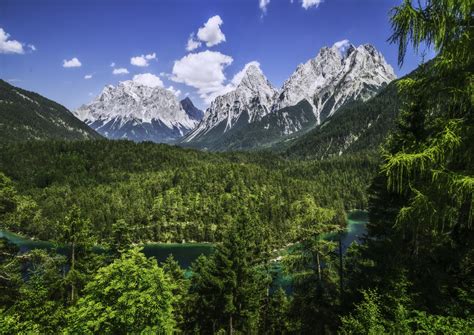 Free Wallpapers Zugspitze Wetterstein Mountains Alps Bavaria Germany