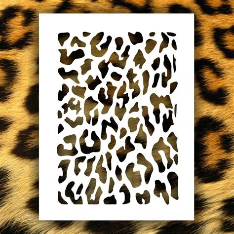 Cheetah Leopard Stencil Animal Prints Safari Template New