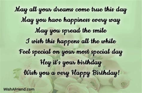 May All Your Dreams Come True Happy Birthday Greetings