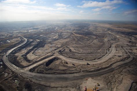 Aerial Photo Open Pit Mining In Albertas Oilsands