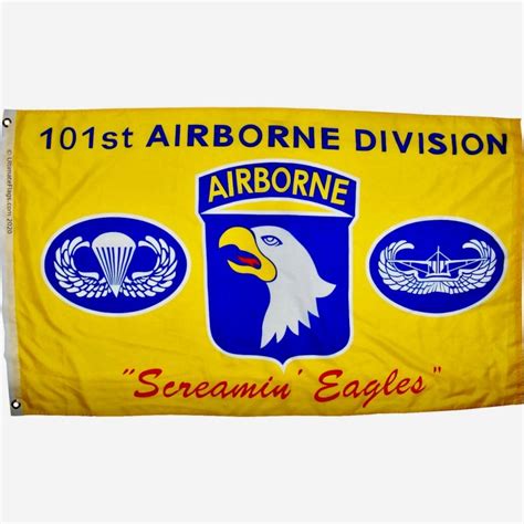 101st Airborne Division Screaming Eagles Flag Yellow