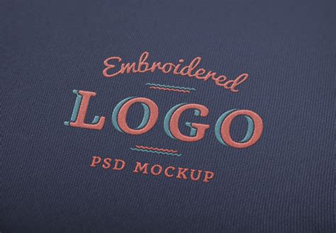 embroidered logo mockup  mockup