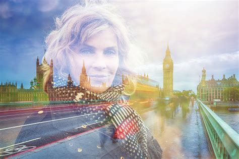 Double Exposure Portrait Of A Mature Woman With The Big Ben In London