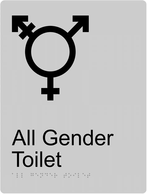 All Gender Toilets Braille Sign