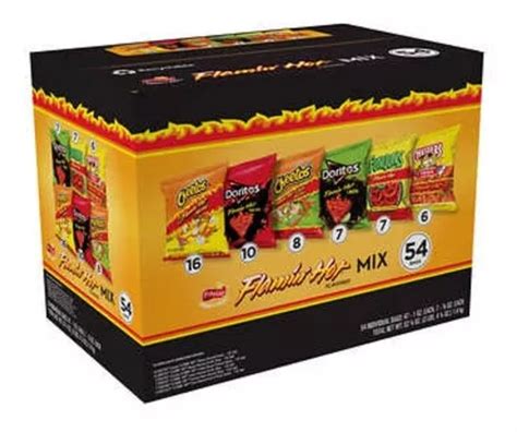 Frito Lay Flamin Hot Mix Doritos Cheetos Funyuns 54 Piezas Meses Sin Intereses