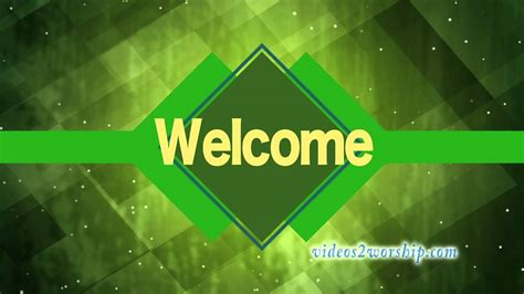 Welcome Motion On Green Backdrop Youtube