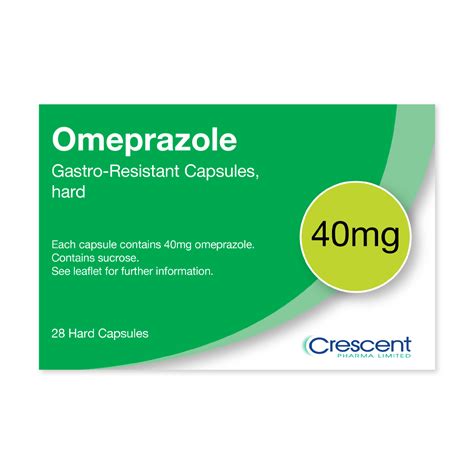 Omeprazole 40mg Gastro Resistant Capsules Hard Crescent Pharma