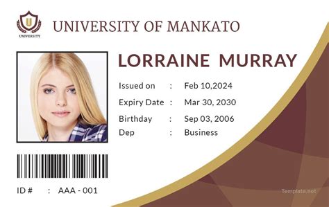 Student Id Card Template Free Download Freddy Pease