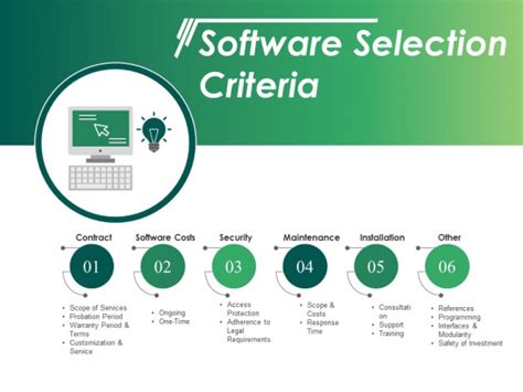 Software Selection Criteria Ppt Powerpoint Presentation Icon Rules
