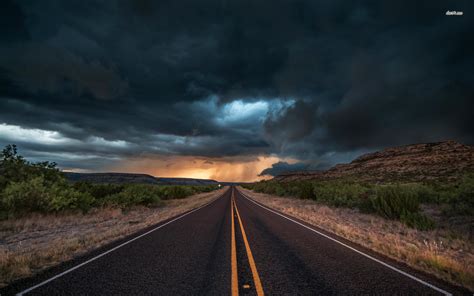 Cloudy Empty Road Wallpapers Wallpaper Cave