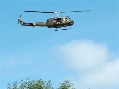 Vietnam Wall Replica Huey Helicopter Arrive In Hamburg
