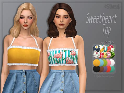 Trillyke Sweetheart Top A Ribbed Crop Top With Ruffles