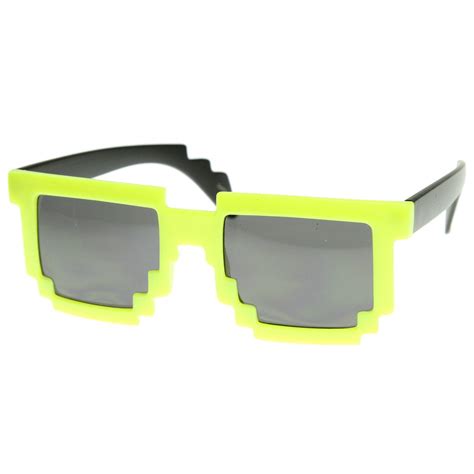 Super Fun Retro Pixelate 8 Bit Geek Sunglasses Zerouv