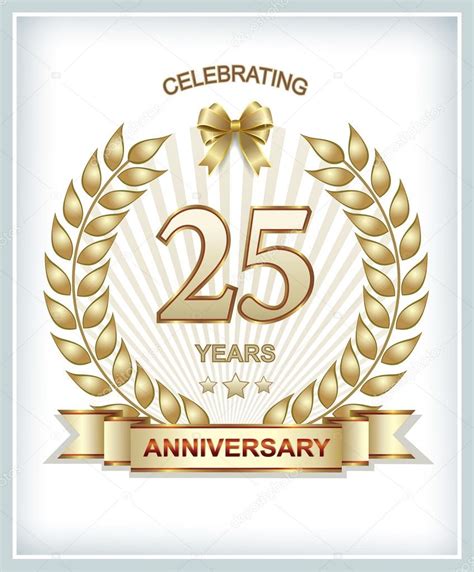 Anniversary Card 25 Years — Stock Vector © Seriga 67052579