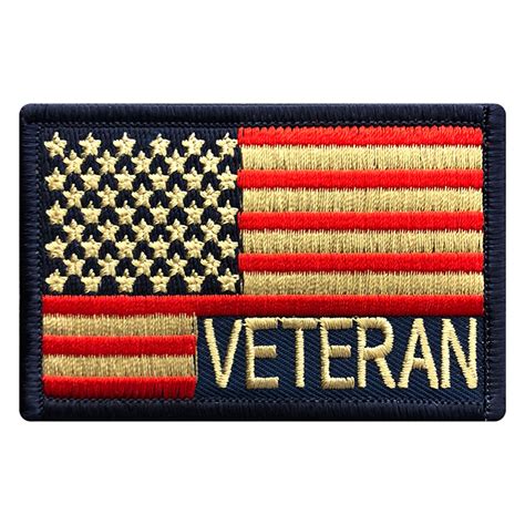 American Flag Veteran Subdued Patch Iron On Miltacusa