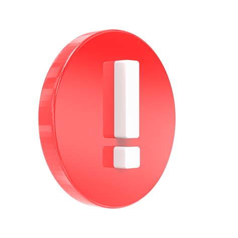 Red Exclamation Point Icon On Transparent Background 27574637 Png