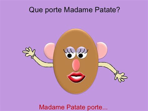 Une base de patate que l'on peut customiser avec des nez, des bouches maquillées ou non, des sourcils, des. Monsieur et Madame Patate