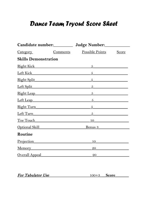 Audition Form Template Fill Out And Sign Printable Pd
