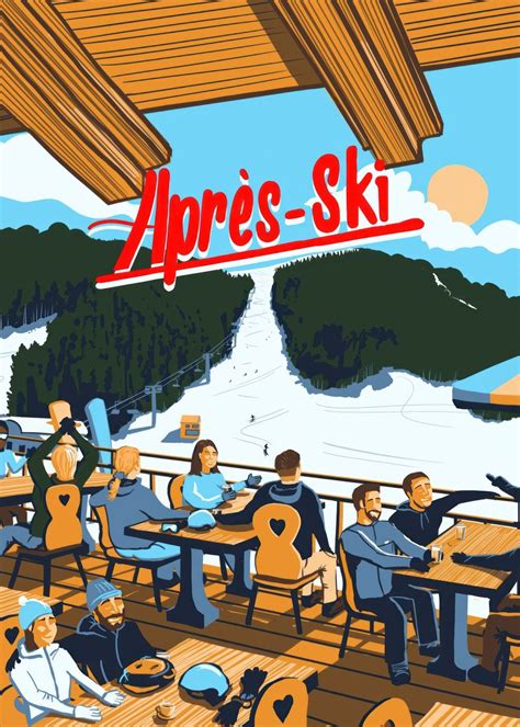 Apres Ski Poster Poster Picture Metal Print Paint By Gani Ismail