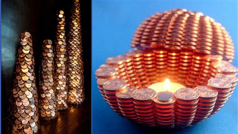 New Beautiful Coin Craft And Home Decoration Ideas Youtube