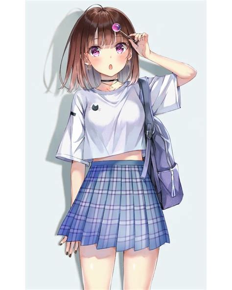 Frisch Anime Girl T Shirt Drawing Seleran