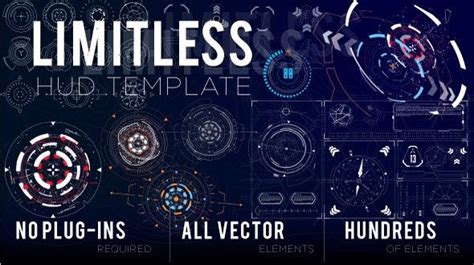 With after effects project files, or templates, your work with motion graphics and visual effects will get a lot easier. Limitless HUD Template | Templates, Videohive, After ...