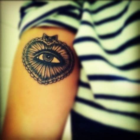 Lovely Heart Eye Tattoo On Arm Tattoomagz › Tattoo Designs Ink