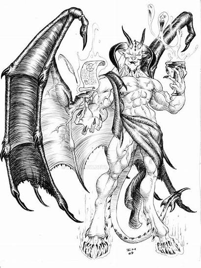 Devil Deviantart Demon Maskim Coloring Hell Theistic
