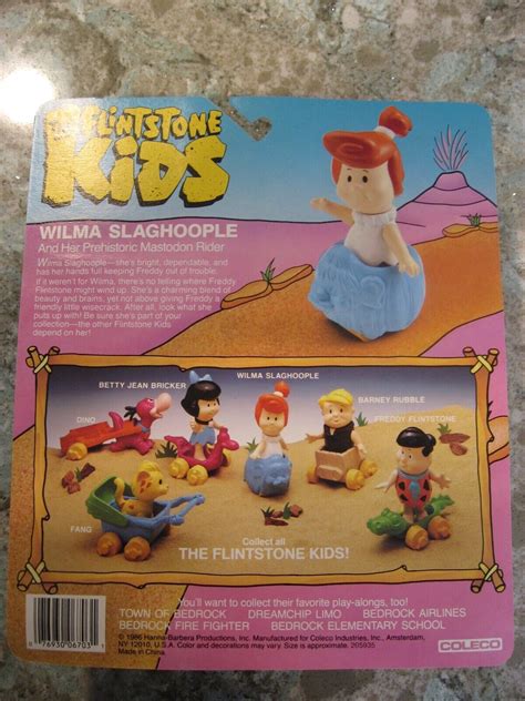 1986 Coleco Flintstone Kids Wilma Slaghoople V2 Mint On Card Factory
