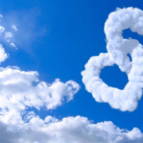 Free Photo Heart On Heart Clouds Shows Romantic Heaven Or In Love