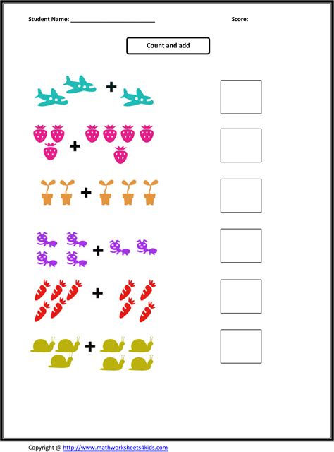 kindergarten math worksheets