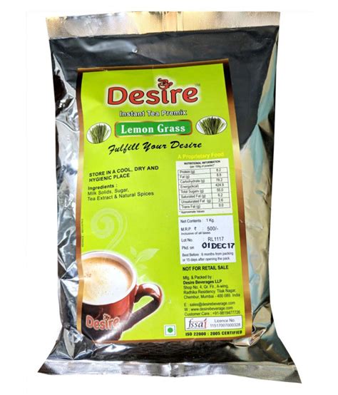 Desire Instant Premix Masala Chai Tea Powder Lemon Grass 1000 Gm Buy