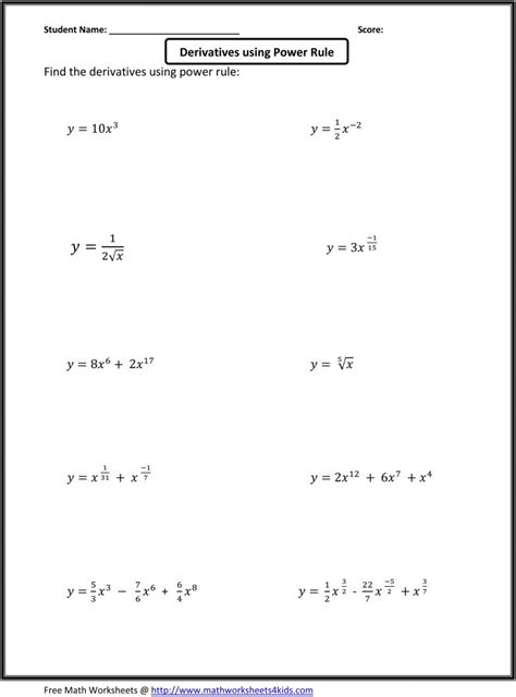 Where, precisely, does it cross. Find the Derivatives Using Power Rule