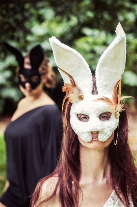 Items Similar To Follow The White Rabbit Masquerade Mask V12 Handmade