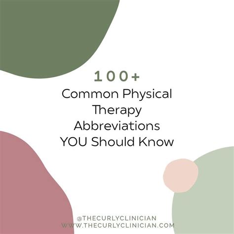 Common Physical Therapy Abbreviations You Should Know 2021 Video Hot Sex Picture